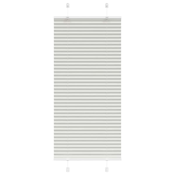 Plisserad persienn ljusgrå 55x150cm tyg bredd 54,4cm polyester