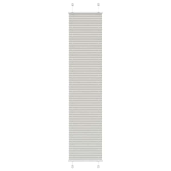 Plisserad persienn ljusgrå 40x200 cm tyg bredd 39,4cm polyester