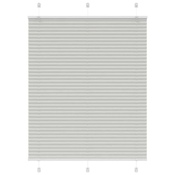 Plisserad persienn ljusgrå 105x150 cm tyg bredd 104,4cm