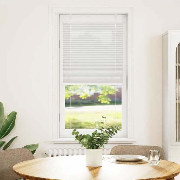 Plisserad persienn ljusgrå 65x150cm tyg bredd 64,4cm polyester