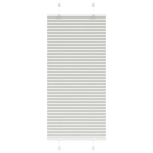Plisserad persienn ljusgrå 65x150cm tyg bredd 64,4cm polyester