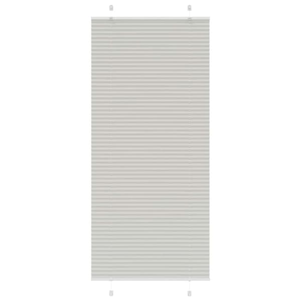 Plisserad persienn ljusgrå 95x200 cm tyg bredd 94,4cm polyester
