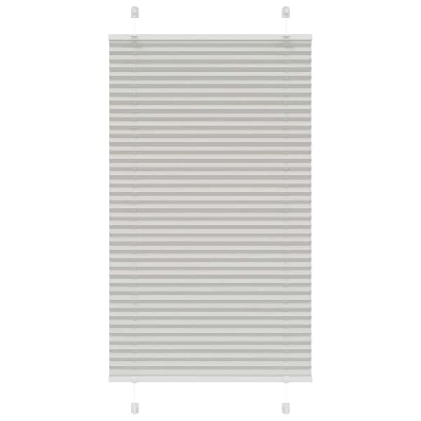 Plisserad persienn ljusgrå 80x100 cm tyg bredd 79,4cm polyester