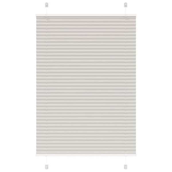 Plisserad persienn ljusgrå 100x150 cm tyg bredd 99,4 cm