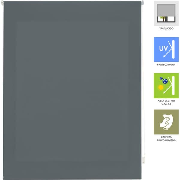BLINDDECOR | Slät genomskinlig rullgardin 80x175 - Mått persienntyg: 77x170 - Blindfärg: blåaktig