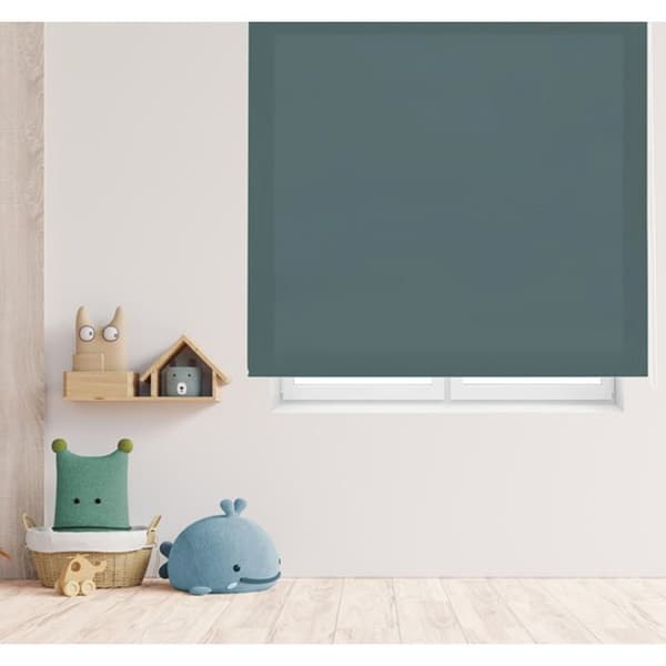 BLINDDECOR | Slät genomskinlig rullgardin 80x175 - Mått persienntyg: 77x170 - Blindfärg: blåaktig