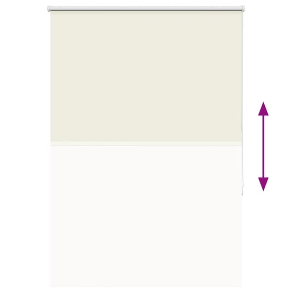 vidaXL Rullgardin mörkläggning naturvit 105x150 cm tygbredd 100,7 cm