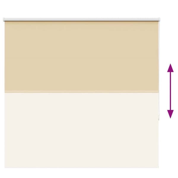 vidaXL Rullgardin mörkläggningsbar beige 160x130 cm tyg bredd 156,6 cm