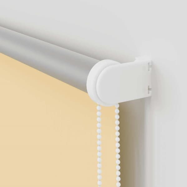 vidaXL Rullgardin mörkläggningsbar beige 140x150 cm tyg bredd 136,6 cm