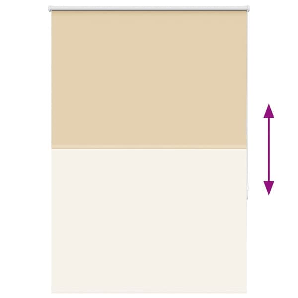 vidaXL Rullgardin mörkläggningsbar beige 110x175 cm tyg bredd 105,7 cm
