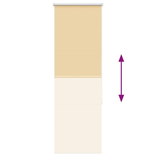 vidaXL Rullgardin mörkläggningsbeige 55x175 cm tyg bredd 50,7 cm
