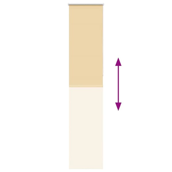 vidaXL Rullgardin mörkläggningsbeige 60x210 cm tyg bredd 55,7 cm