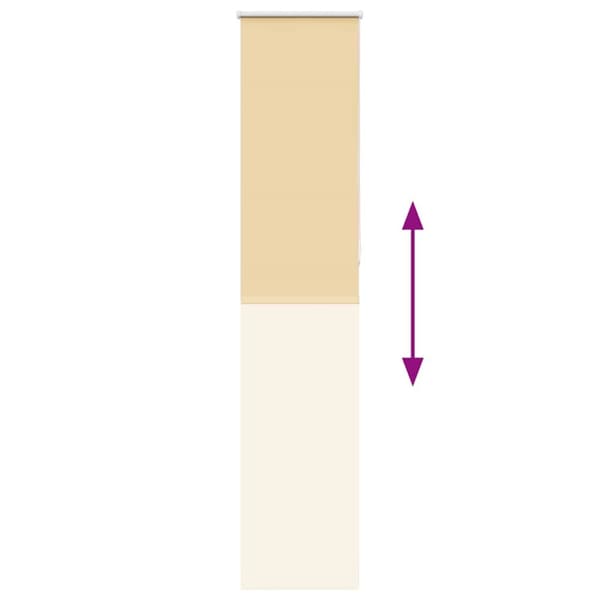 vidaXL Rullgardin mörkläggningsbeige 45x210 cm tyg bredd 40,7 cm
