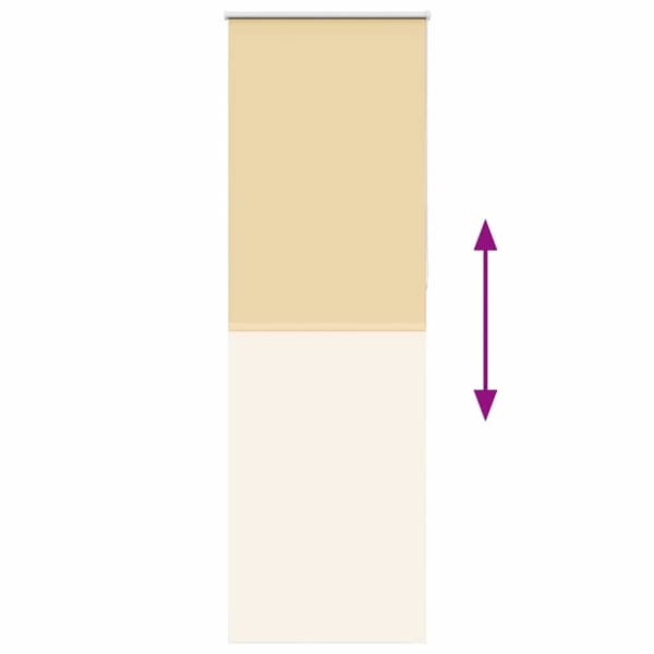 vidaXL Rullgardin mörkläggningsbeige 80x230 cm tyg bredd 75,7 cm
