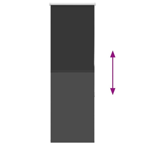 vidaXL Rullgardin mörkläggning svart 60x150 cm tyg bredd 55,7 cm