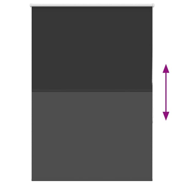 vidaXL Rullaverho Blackout Musta 110x175 cm Kankaan leveys 105,7 cm
