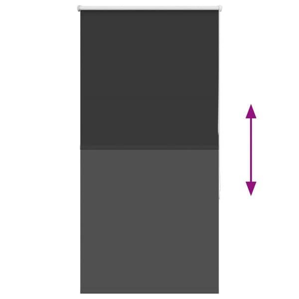 vidaXL Rullgardin mörkläggning svart 70x175 cm tyg bredd 65,7 cm