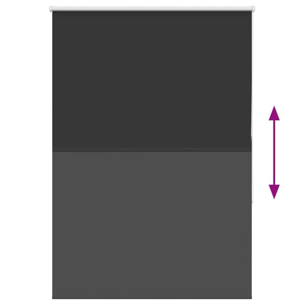 vidaXL Rullaverho Blackout Musta 110x150 cm Kankaan leveys 105,7 cm