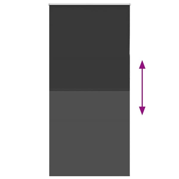 vidaXL Rullaverho Blackout Musta 110x230 cm Kankaan leveys 105,7 cm