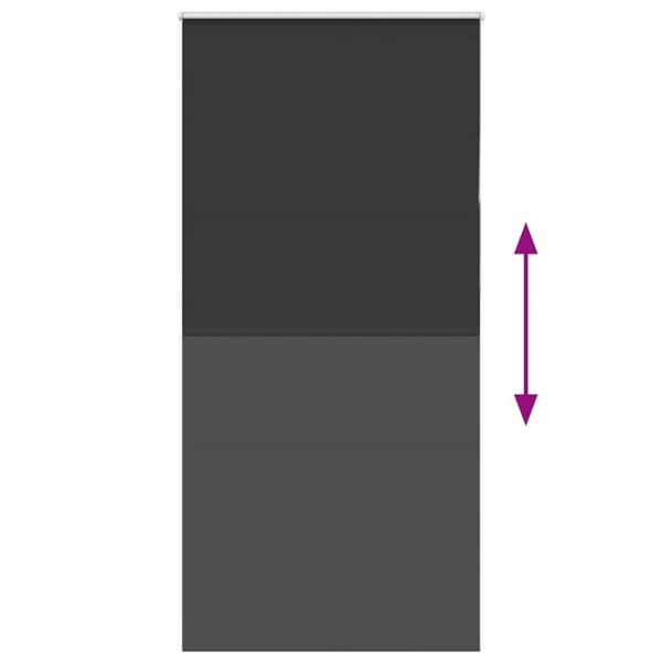vidaXL Rullaverho Blackout Musta 110x210 cm Kankaan leveys 105,7 cm