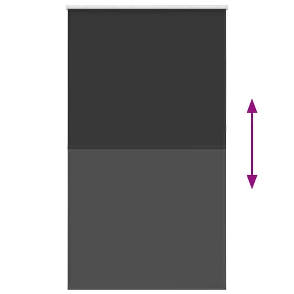 vidaXL Rullaverho Blackout Musta 125x230 cm Kankaan leveys 121,6 cm