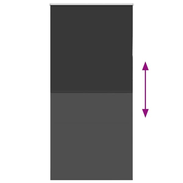 vidaXL Rullaverho Blackout Musta 115x210 cm Kankaan leveys 110,7 cm
