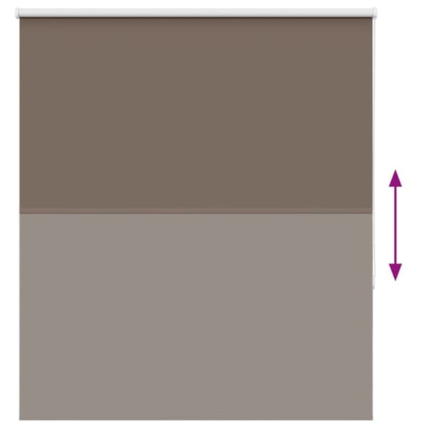 vidaXL Mörkläggningsgardin kaffe 140x130 cm tyg bredd 136,6 cm
