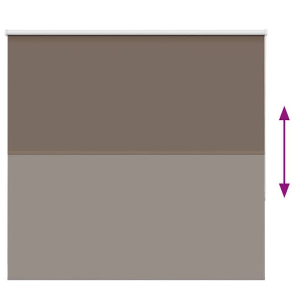 vidaXL Mörkläggningsgardin kaffe 155x130 cm tyg bredd 151,6 cm