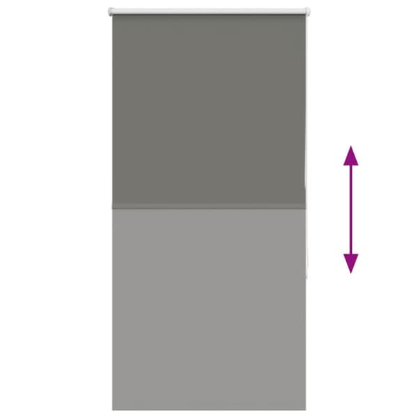 vidaXL Rullgardin mörkläggning grå 75x130 cm tyg bredd 70,7 cm