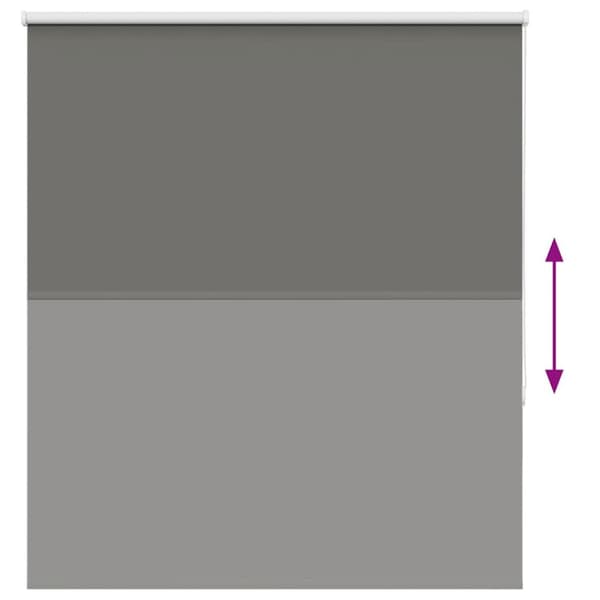 vidaXL Rullaverho Blackout harmaa 130x150 cm Kankaan leveys 126,6 cm
