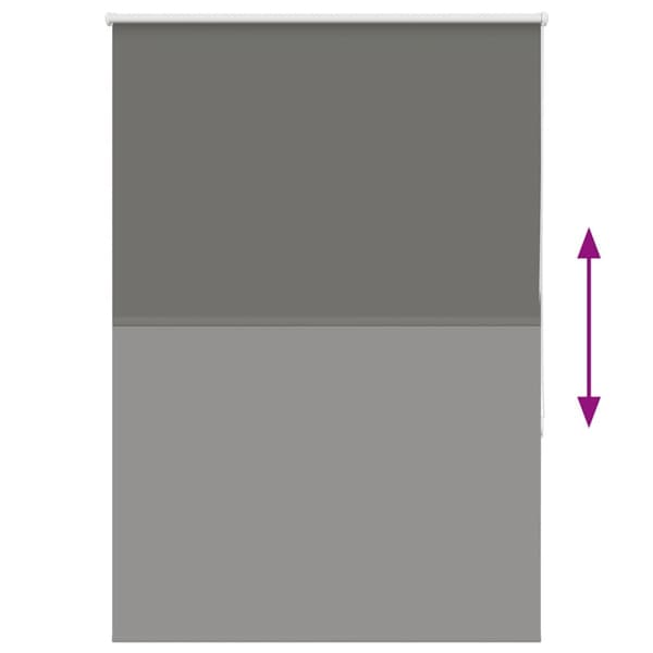 vidaXL Rullgardin mörkläggning grå 100x150 cm tyg bredd 95,7 cm