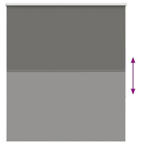 vidaXL Rullgardin mörkläggning grå 120x175 cm tyg bredd 116,6 cm