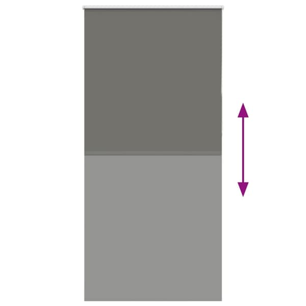 vidaXL Rullaverho Blackout harmaa 90x210 cm Kankaan leveys 85,7 cm