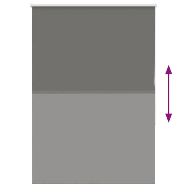 vidaXL Rullgardin mörkläggning grå 110x175 cm tyg bredd 105,7 cm