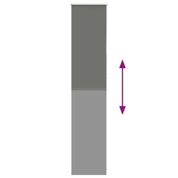 vidaXL Rullgardin mörkläggning grå 50x210 cm tyg bredd 45,7 cm