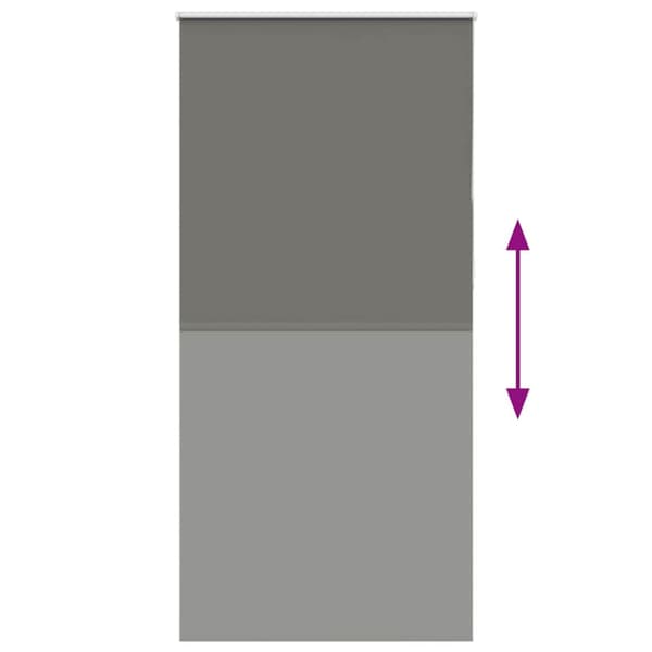 vidaXL Rullgardin mörkläggning grå 105x230 cm tyg bredd 100,7 cm