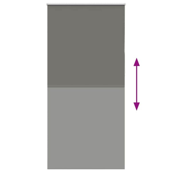 vidaXL Rullgardin mörkläggning grå 95x230 cm tyg bredd 90,7 cm