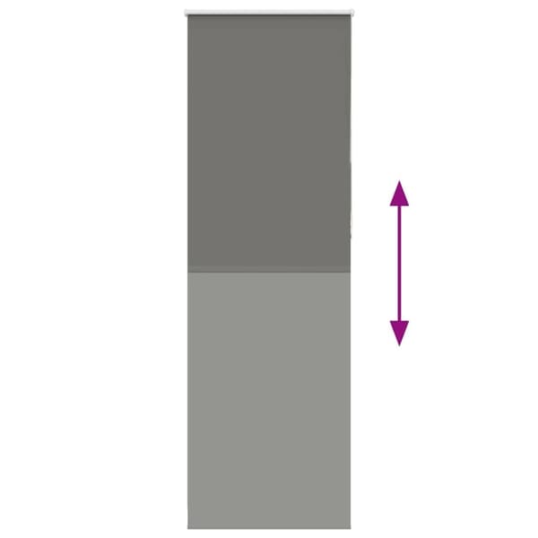 vidaXL Rullgardin mörkläggning grå 75x230 cm tyg bredd 70,7 cm