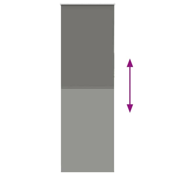 vidaXL Rullgardin mörkläggning grå 70x230 cm tyg bredd 65,7 cm
