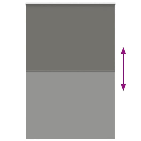 vidaXL Rullgardin mörkläggning grå 145x210 cm tyg bredd 141,6 cm