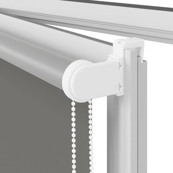 vidaXL Rullgardin mörkläggning grå 145x210 cm tyg bredd 141,6 cm