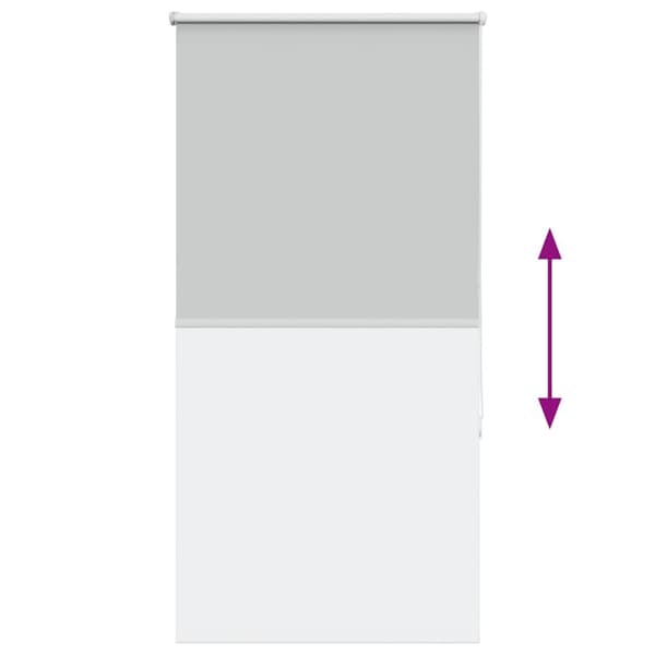 vidaXL Rullgardin mörkläggning ljusgrå 65x130 cm tyg bredd 60,7 cm