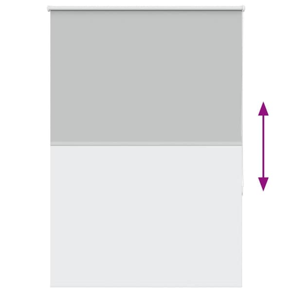 vidaXL Rullgardin mörkläggning ljusgrå 105x130 cm tyg bredd 100,7 cm