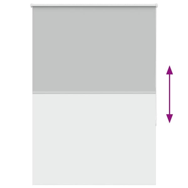 vidaXL Rullaverho Blackout vaalean harmaa 110x130 cm Kankaan leveys