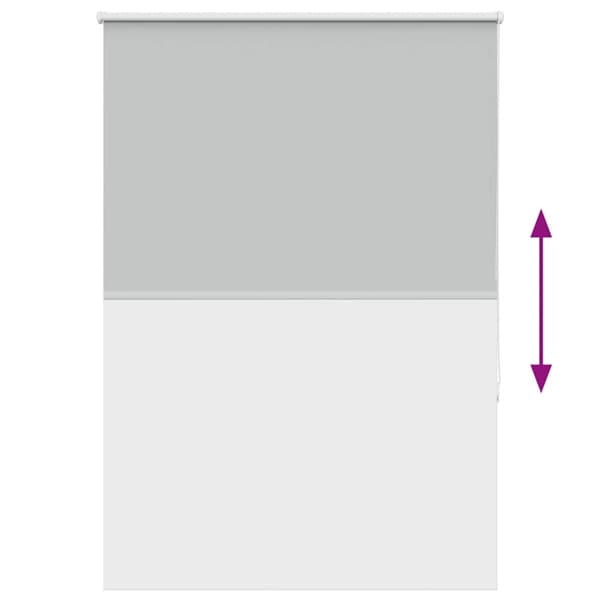 vidaXL Rullgardin mörkläggning ljusgrå 110x150 cm tyg bredd 105,7 cm
