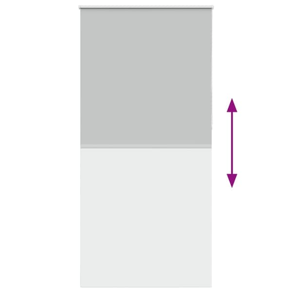 vidaXL Rullgardin mörkläggning ljusgrå 95x230 cm tyg bredd 90,7 cm