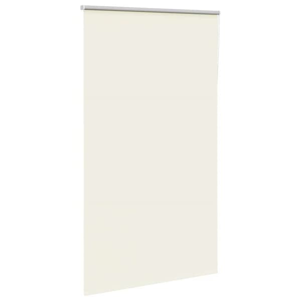vidaXL Rullgardin mörkläggning naturvit 130x210 cm tygbredd 126,6 cm
