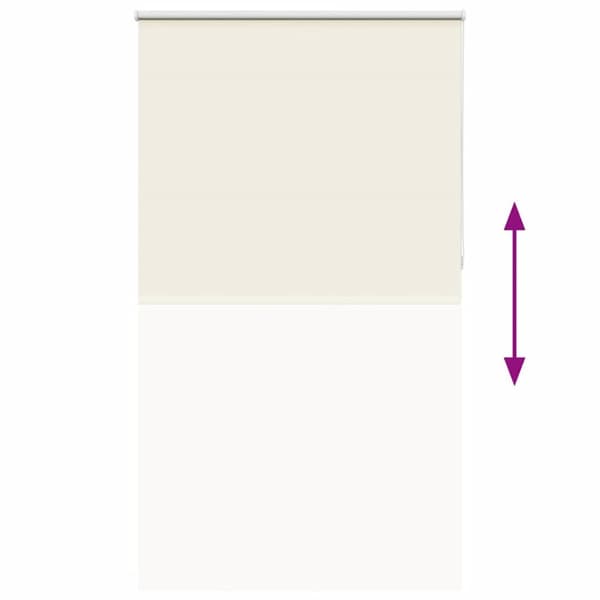 vidaXL Rullgardin mörkläggning naturvit 130x210 cm tygbredd 126,6 cm