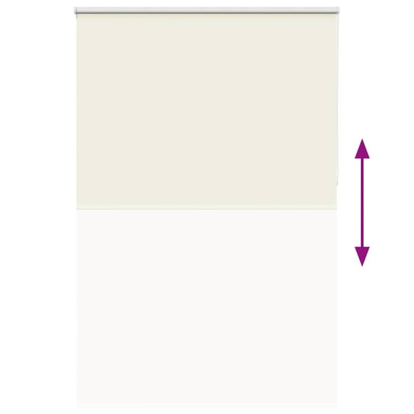 vidaXL Rullgardin mörkläggning naturvit 165x230 cm tygbredd 161,6 cm
