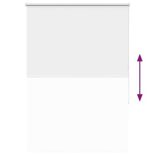 vidaXL Rullgardin mörkläggning vit 115x130 cm tyg bredd 110,7 cm